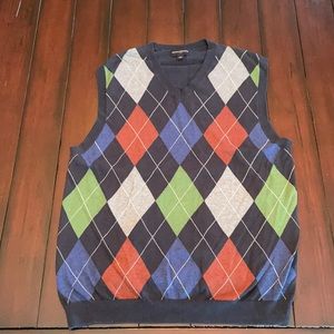 Banana Republic Argyle Sweater Vest - Blue, Green, Red, Gray